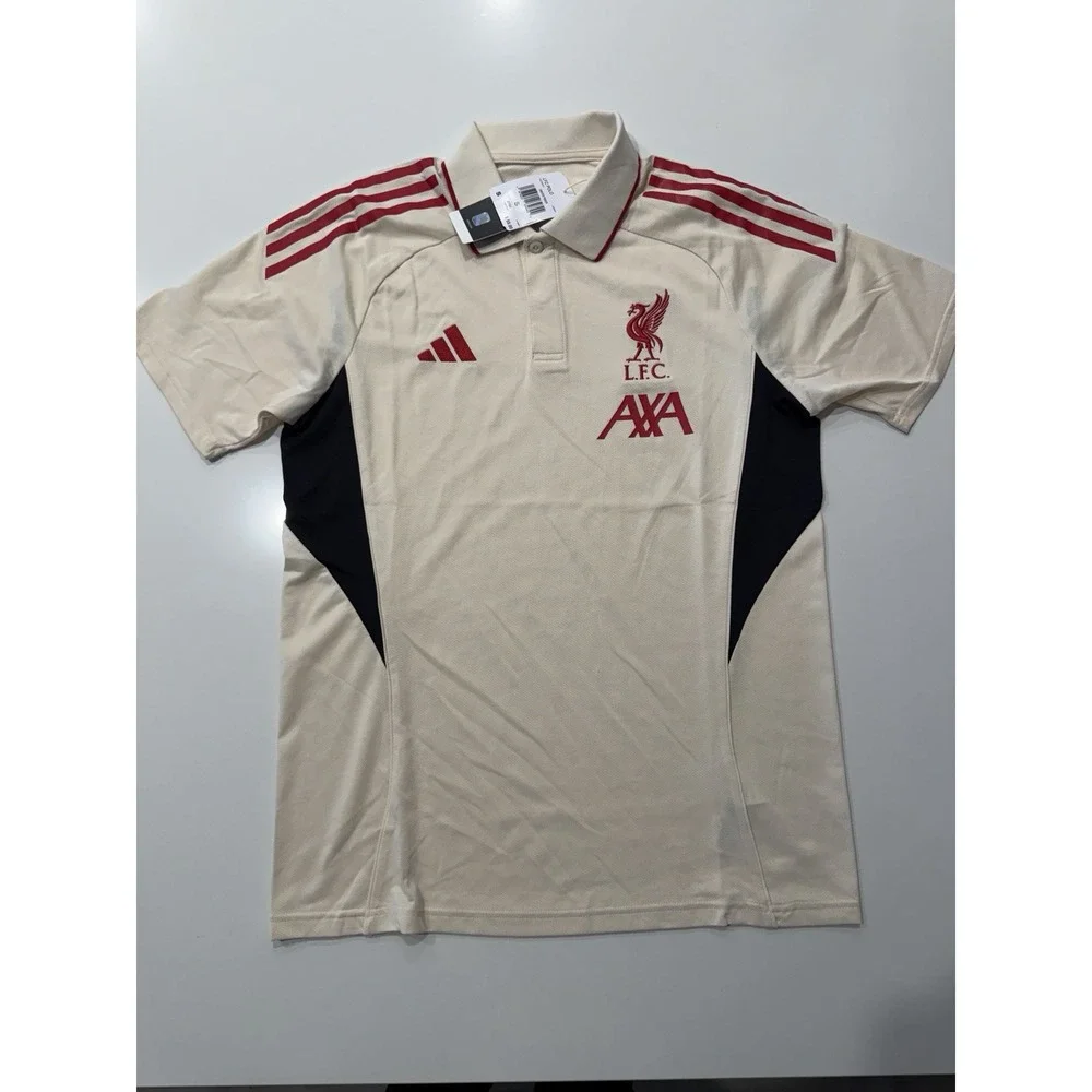 Adidas Liverpool FC Tiro 25 Competition Polo Wonder White JV6551 Mens Small NWT